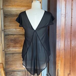 Iris Los Angeles Sheer Silky Top with Fishtail Back